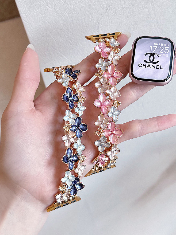 Flower Stitching Stainless Steel Band