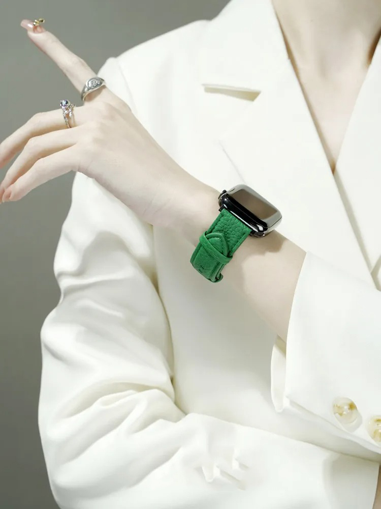 Litchi Grain Leather Band for Apple Watch