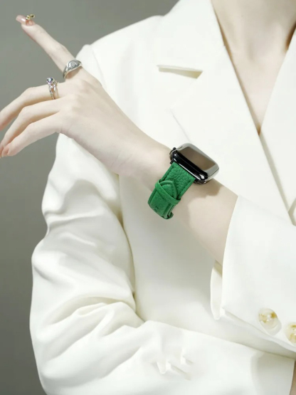 Litchi Grain Leather Band for Apple Watch
