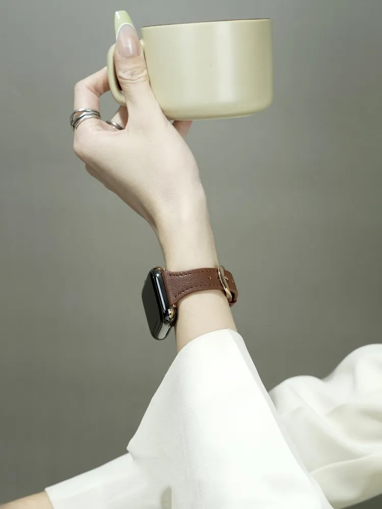 Litchi Grain Fine Leather Band for Apple Watch