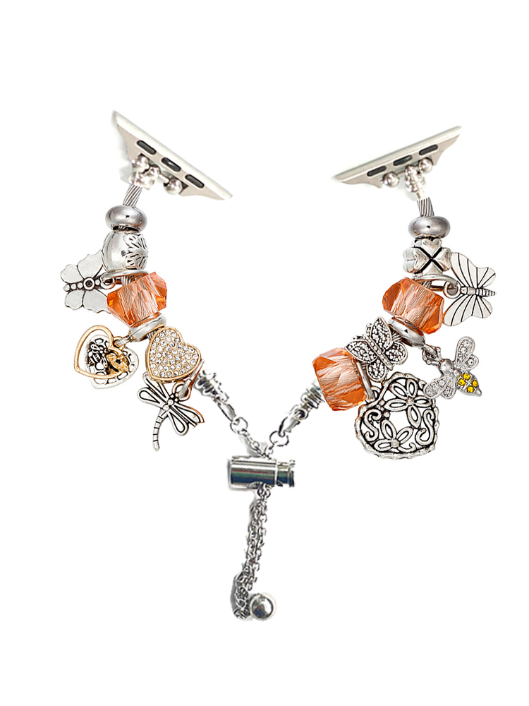 Insect Orange Crystal Beaded Band