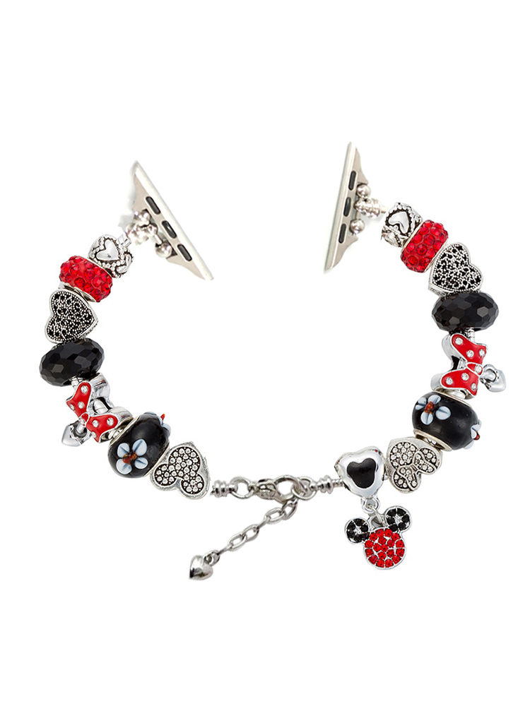 Mickey Pendant Crystal Beaded Band