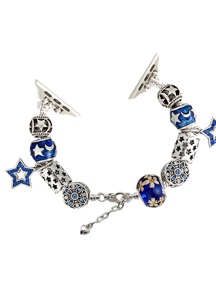 Pentagram Pendant Crystal Beaded Band