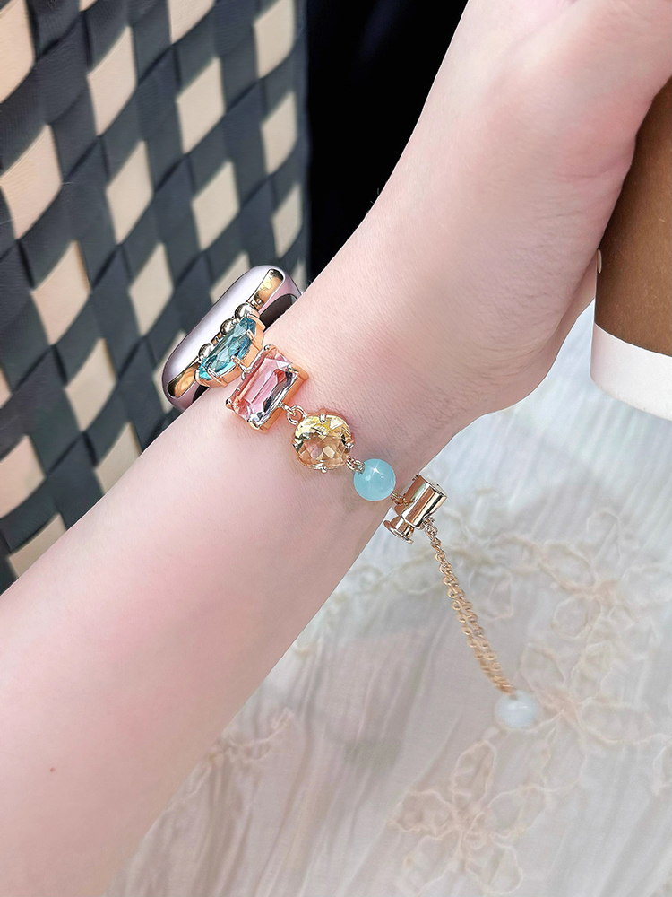 Three Zircons Chain Stainless Steel Band-Tatan Band