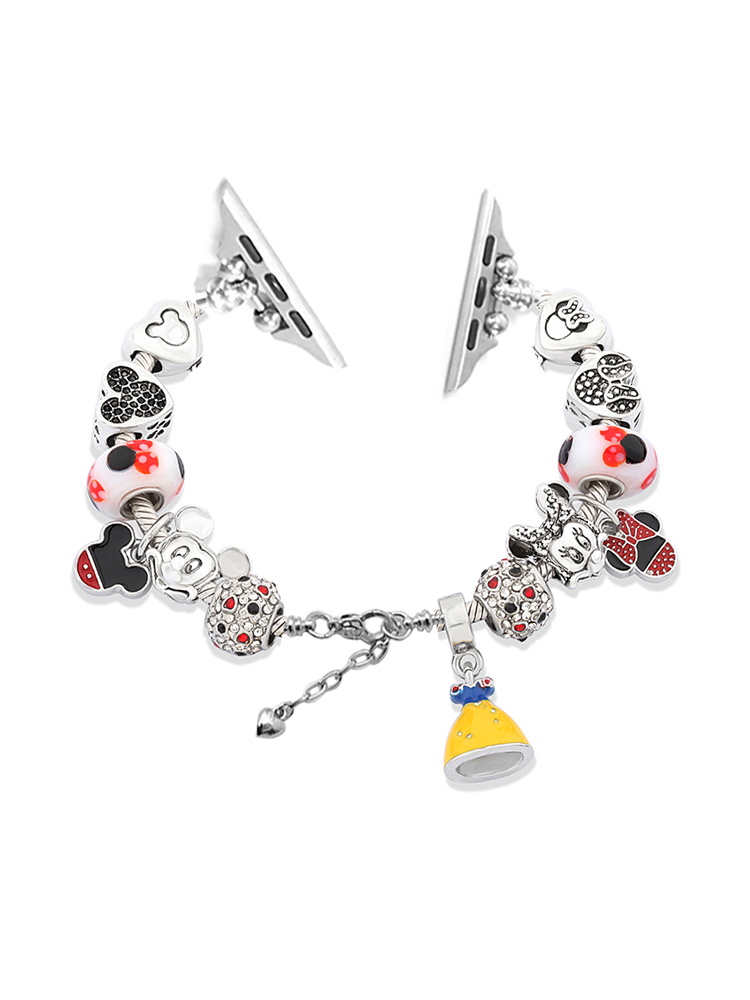 Mickey Charm Style G Crystal Beaded Band