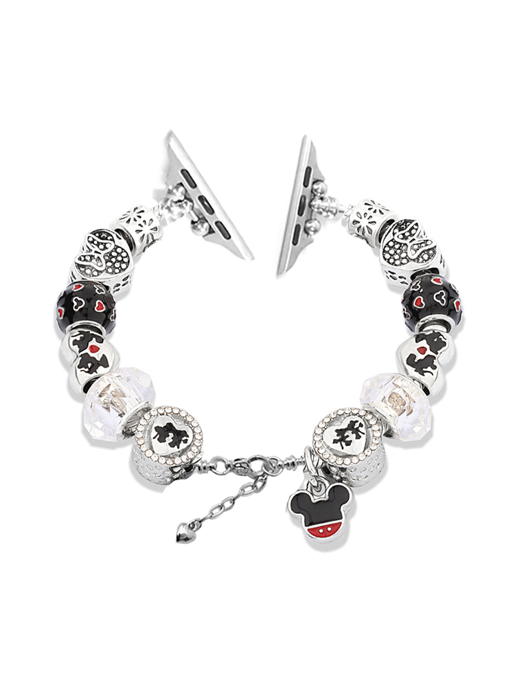 Mickey Charm Style K Crystal Beaded Band