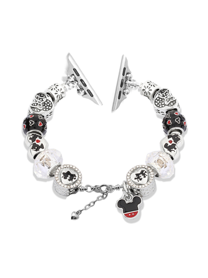 Mickey Charm Style K Crystal Beaded Band