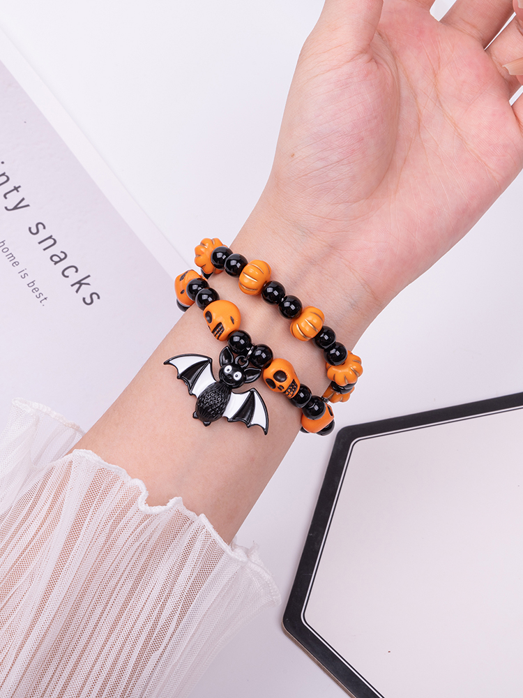 Halloween Pumpkin Beads Hand-woven Band