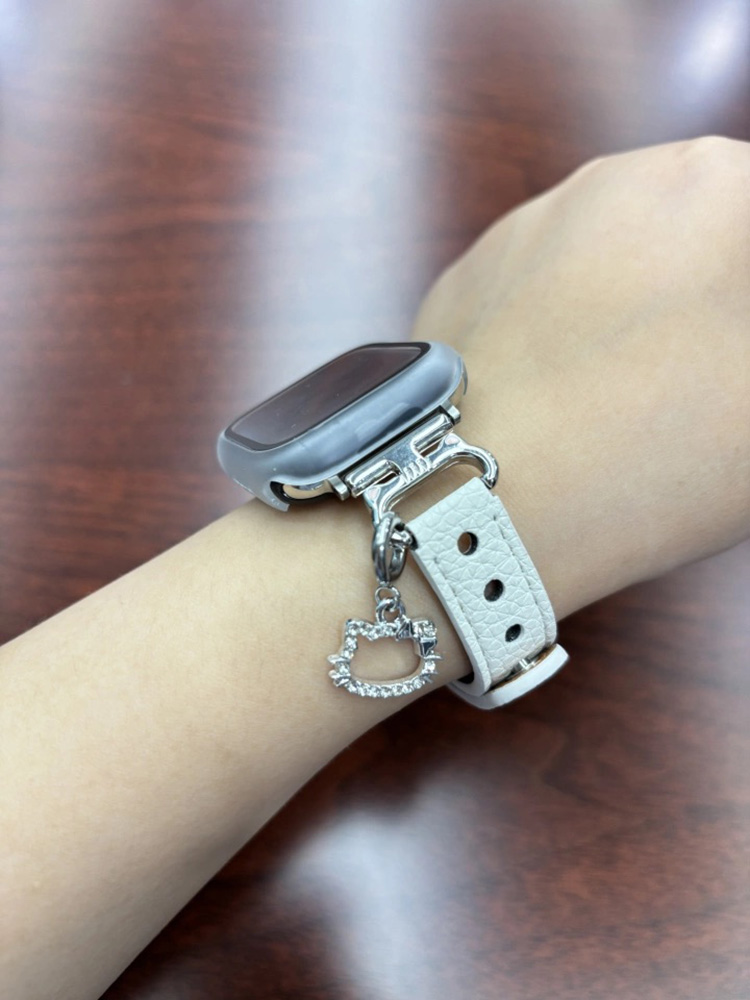 Kitty Pendant Cat Ears Connected Leather Band