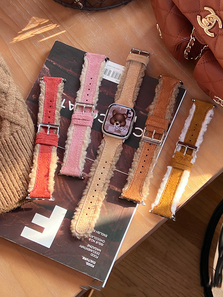 Cashmere-edged Leather Leather Band