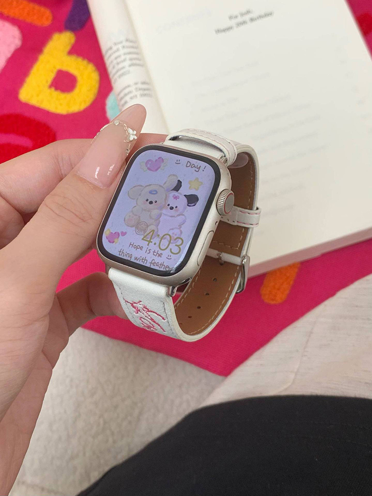 Beautiful Wing Embroidery Leather Band