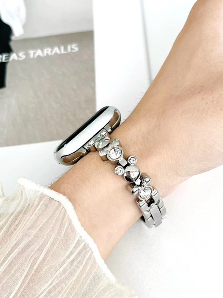 Diamond Bear Stainless Steel Band