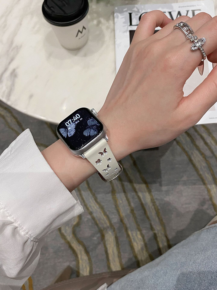 Butterfly and Stars Hollow Leather Band