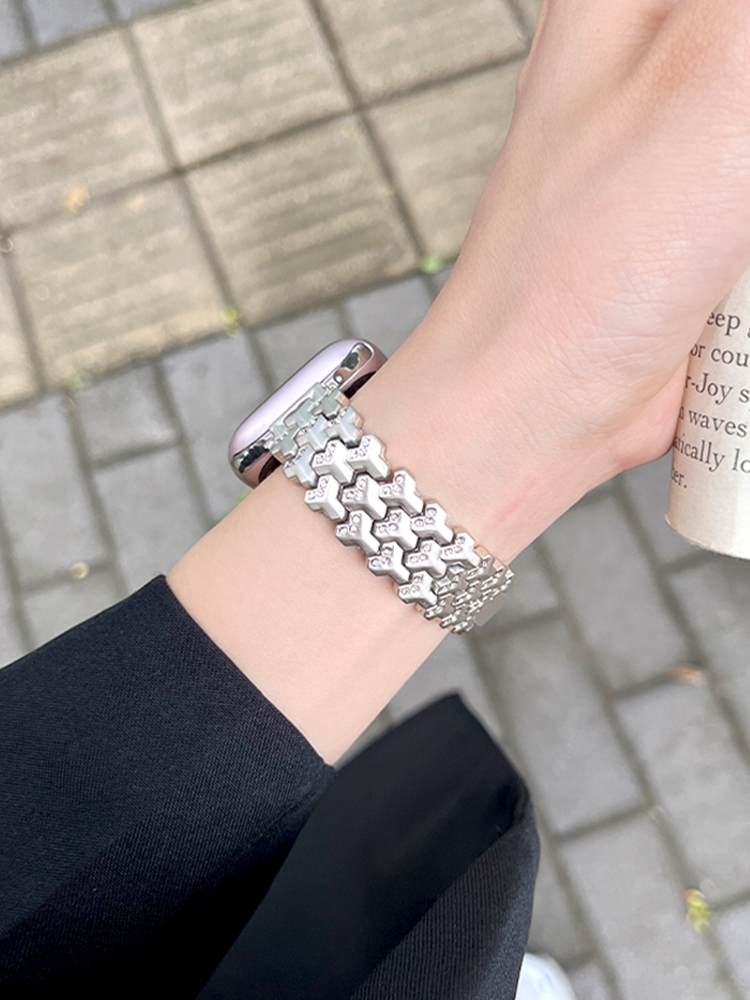 Diamond Pangolin Pattern Stainless Steel Band