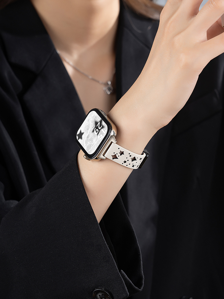 Star Hollow Magnetic Buckle Leather Band