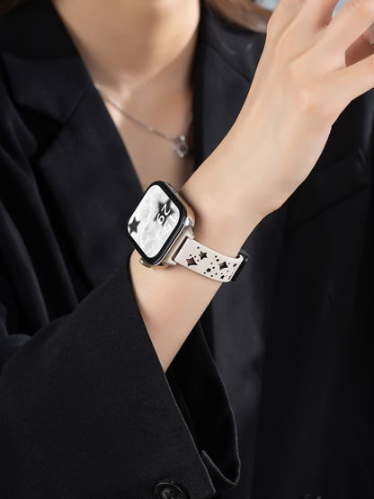 Star Hollow Magnetic Buckle Leather Band