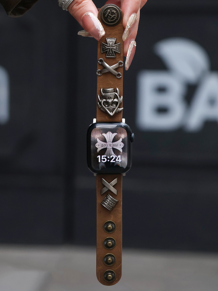 Punk Style Rivet Vintage Leather Band