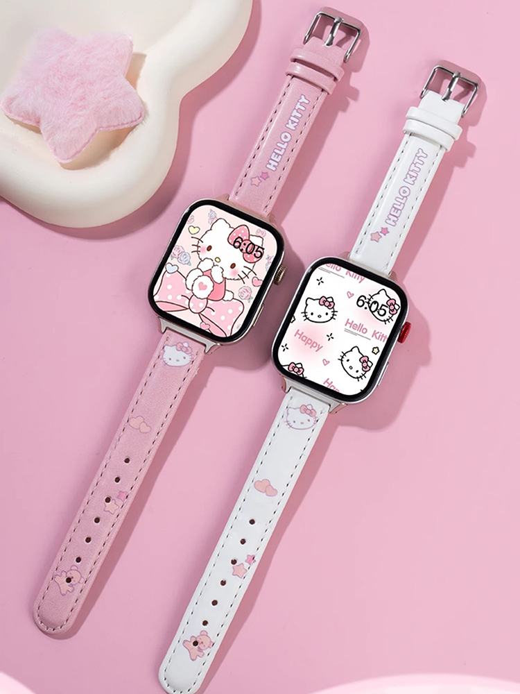 Kitty Print Leather Band