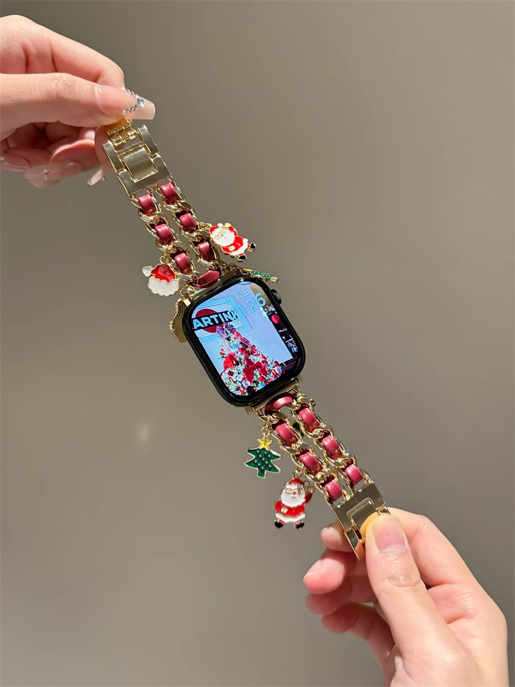 Christmas Double Chain Stainless Steel Band