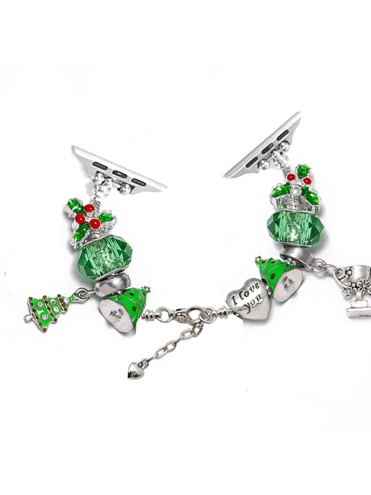Christmas Charm Series B Crystal Beaded Apple Watch Band - Tatanband