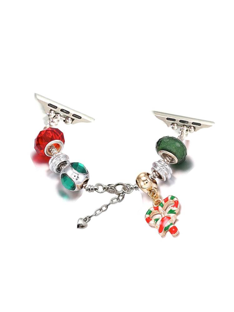 Christmas Candy Crystal Beaded Band