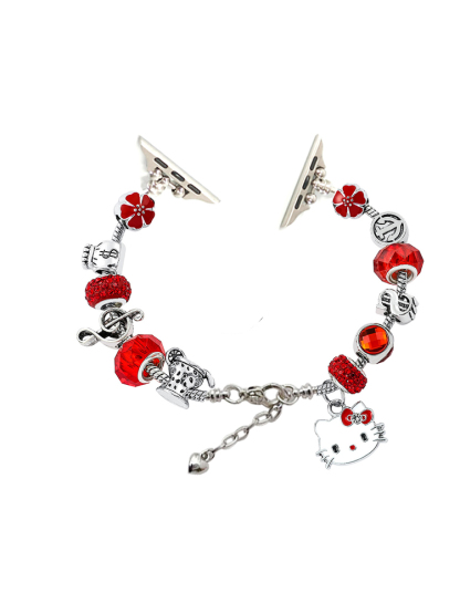 Kitty Pendant Crystal Beaded Band