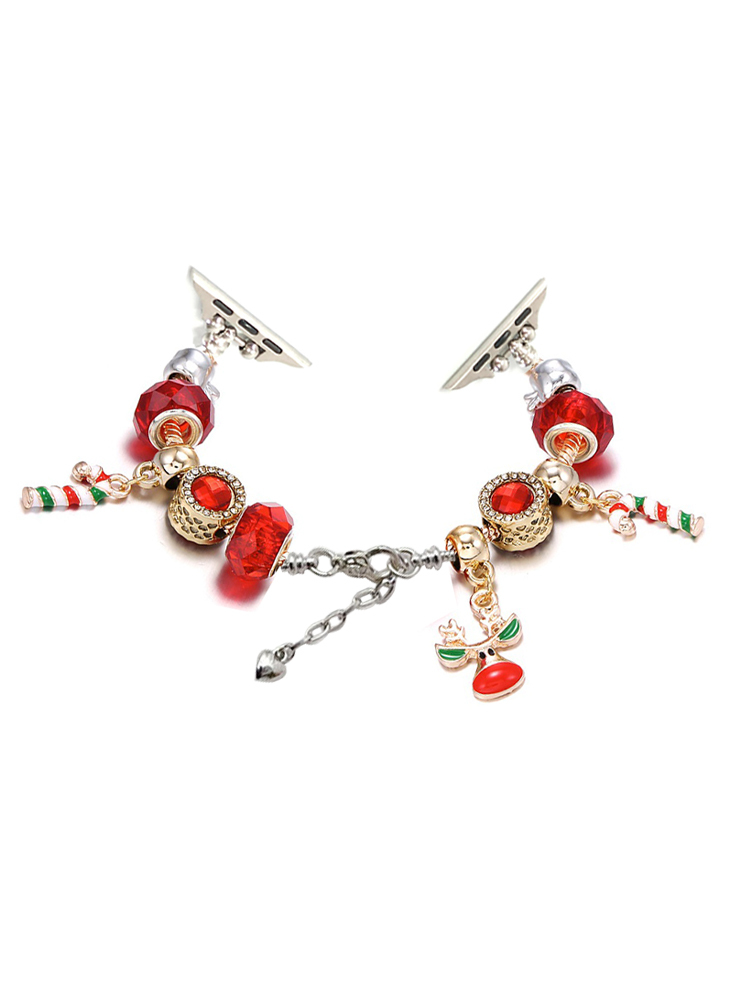 Christmas Reindeer and Candy Crystal Beaded Band
