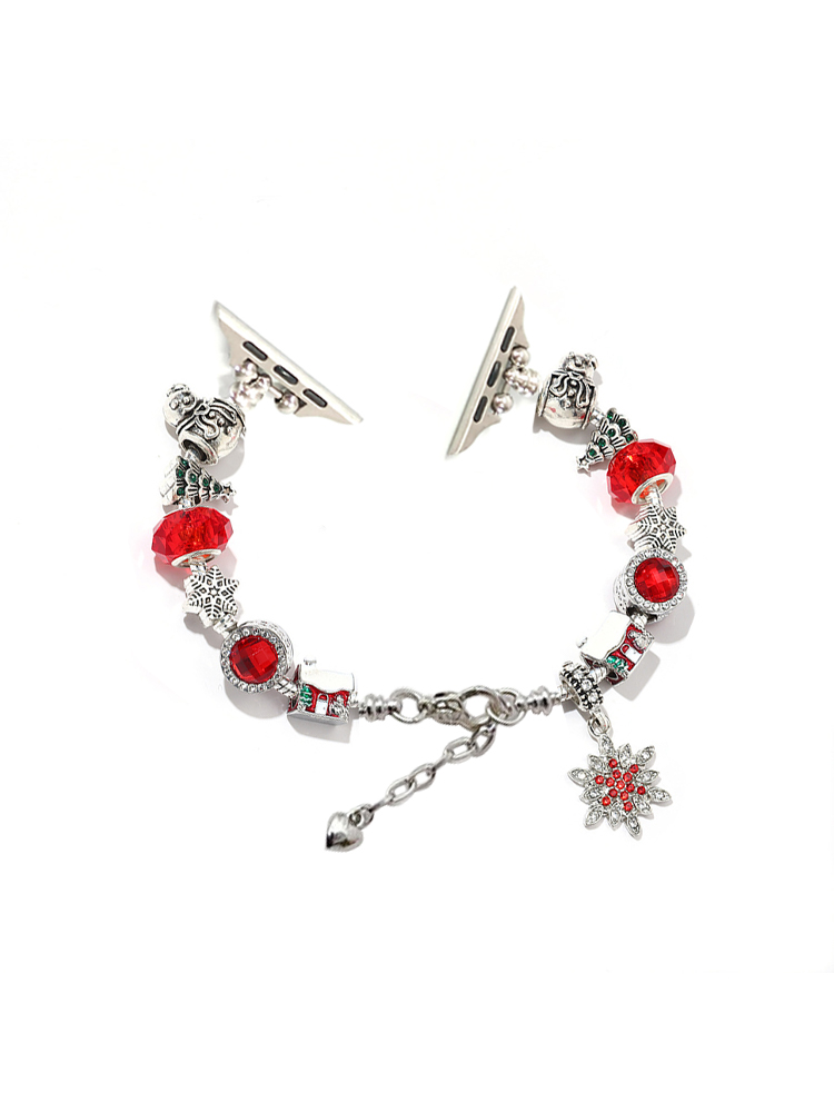 Christmas Snowflake Pendant Crystal Beaded Band