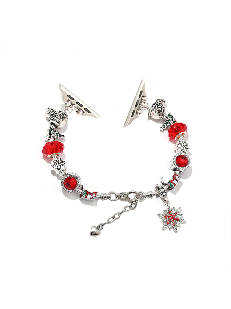 Christmas Snowflake Pendant Crystal Beaded Band