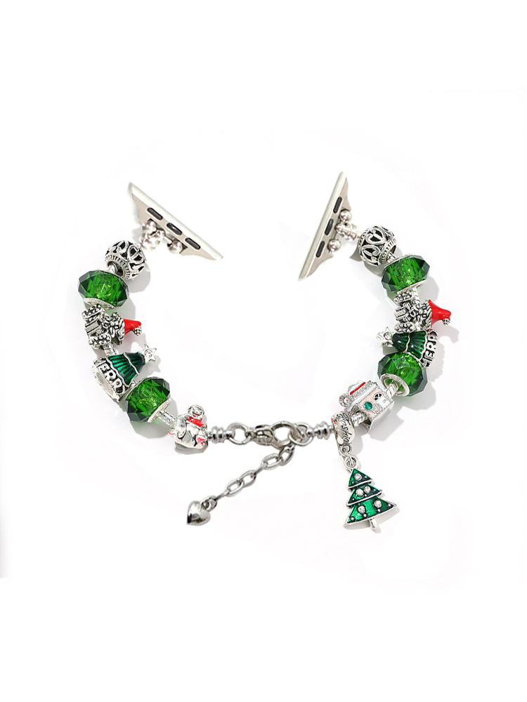 Christmas Tree Pendant Crystal Beaded Band
