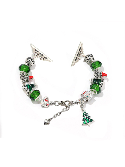Christmas Tree Pendant Crystal Beaded Band