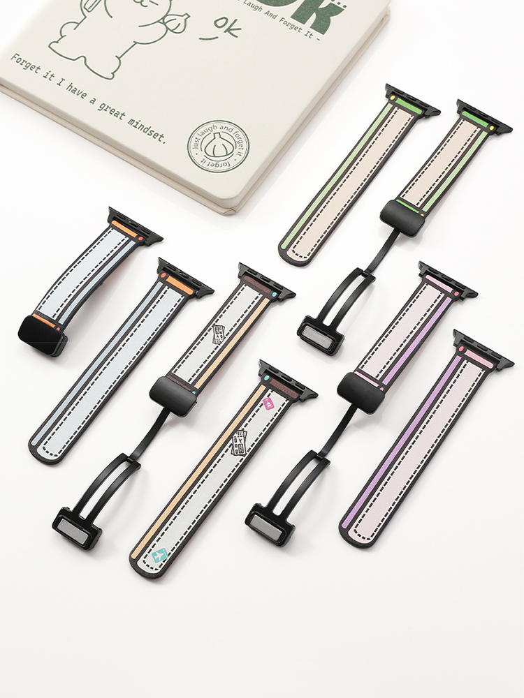 Pixel Comic Style Magnetic Leather Band