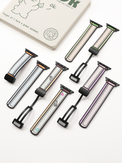 Pixel Comic Style Magnetic Leather Band