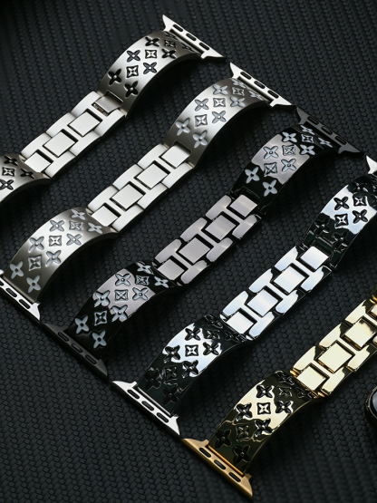 Retro Pattern Bracelet Stainless Steel Band for Man