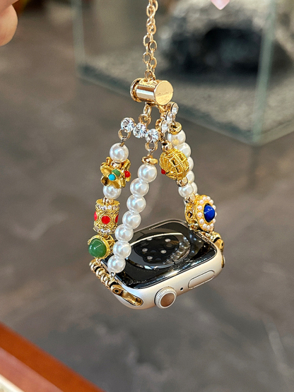 Baroque Style Handmade Pearl Stainless Steel Band