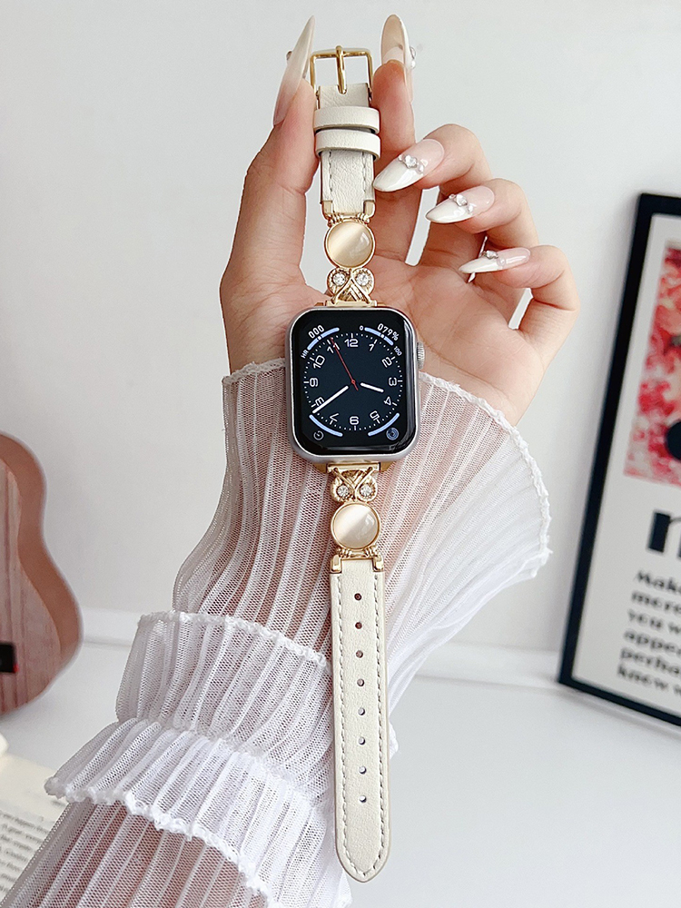 Crystal Stone Owl Buckle Leather Band