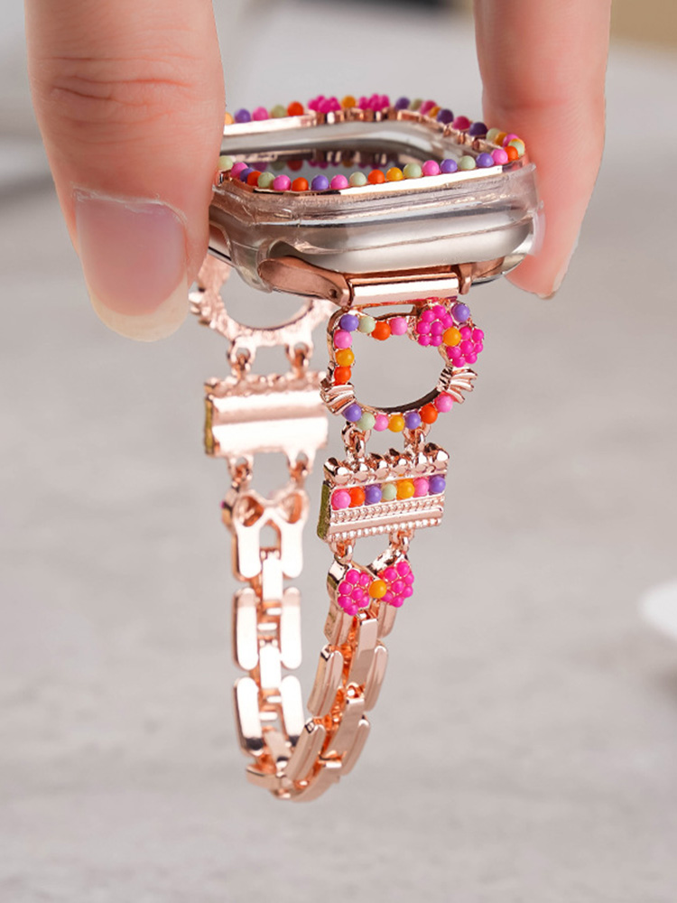 Mini Colored Beads Kitty Stainless Steel Band