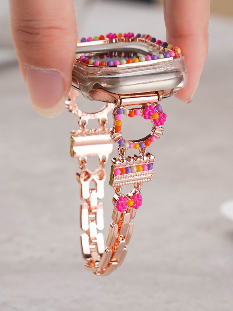 Mini Colored Beads Kitty Stainless Steel Band