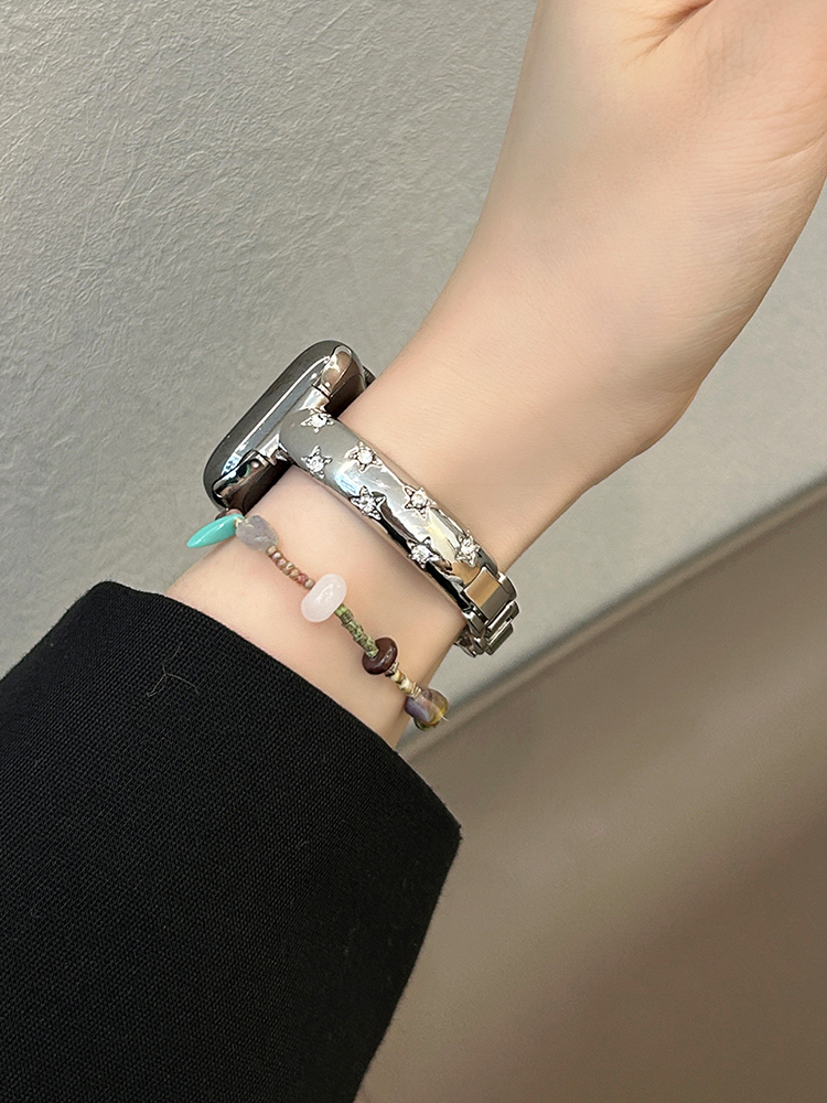 Diamond Star Bracelet Stainless Steel Band