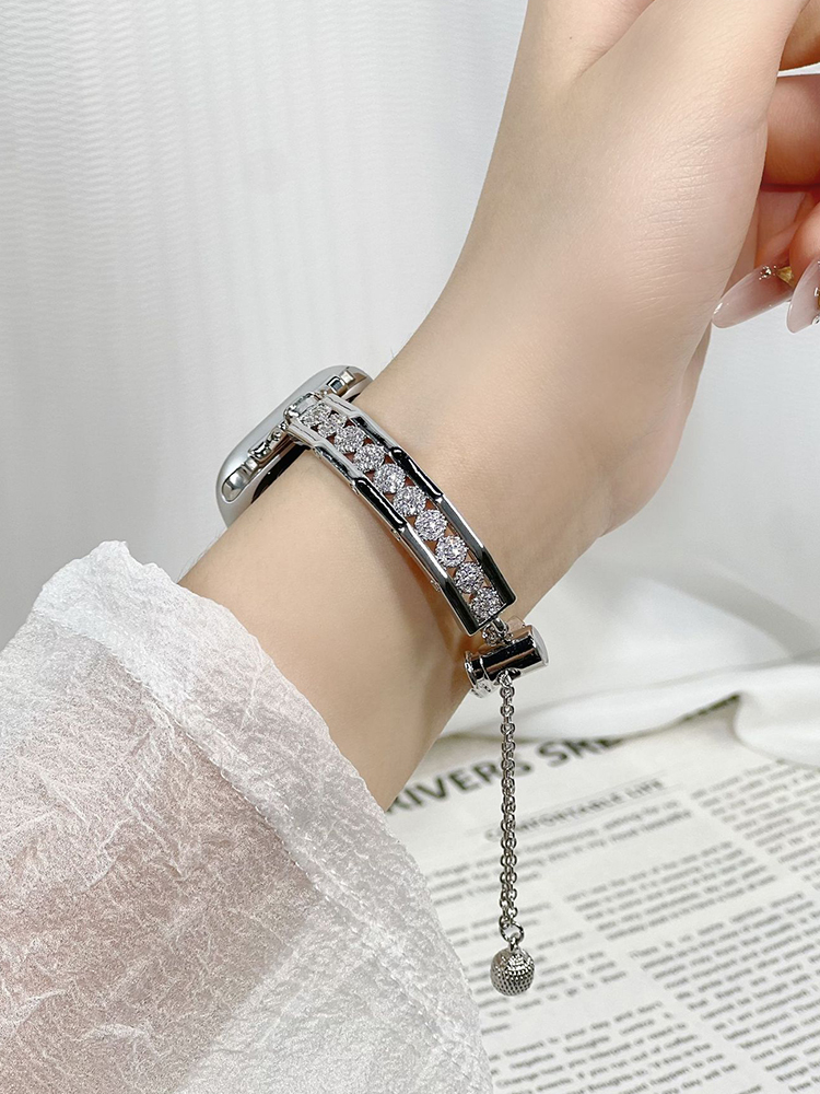 Zircon Arrangement Bracelet Stainless Steel Band