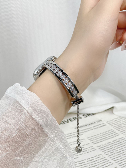 Zircon Arrangement Bracelet Stainless Steel Band