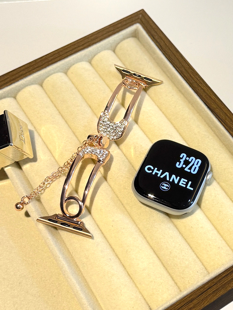 Diamond Paper Clip Stainless Steel Band