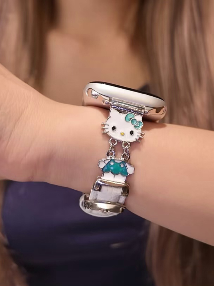 Kitty Connector Buckle Leather Band for Apple Watch