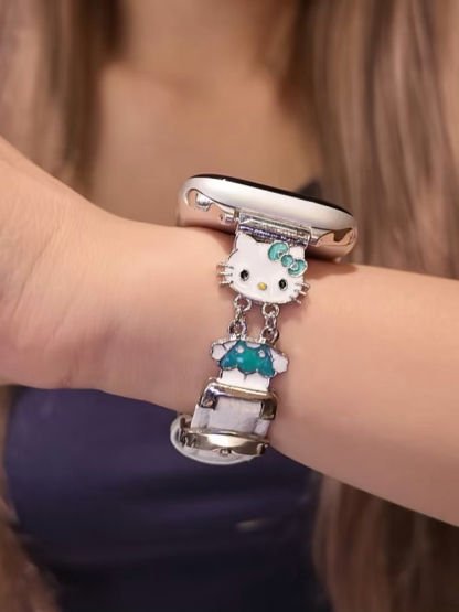 Kitty Connector Buckle Leather Band for Apple Watch