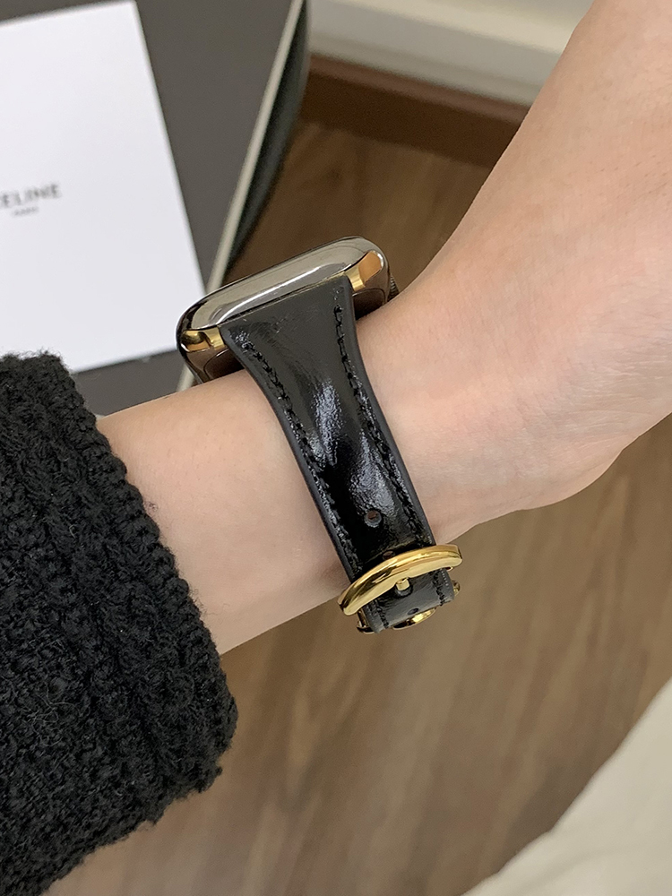 Four-leaf Clover Glossy Leather Band for Apple Watch