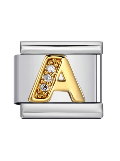 Diamond-Set Letters Modular Charm