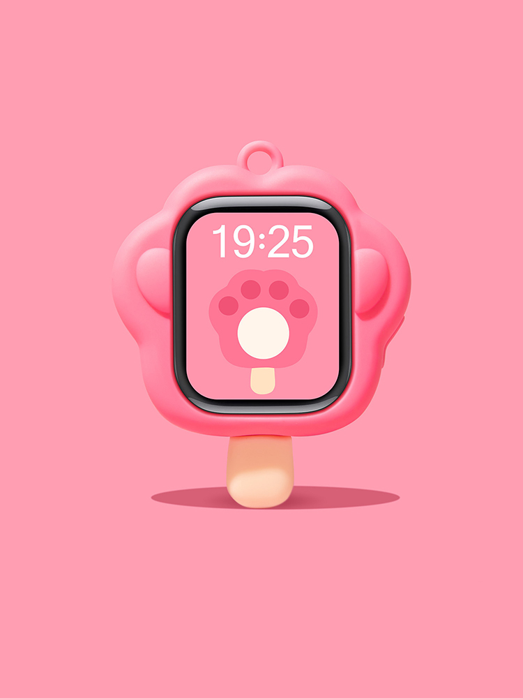 Cat Paw Silicone Protective Case for Apple Watch
