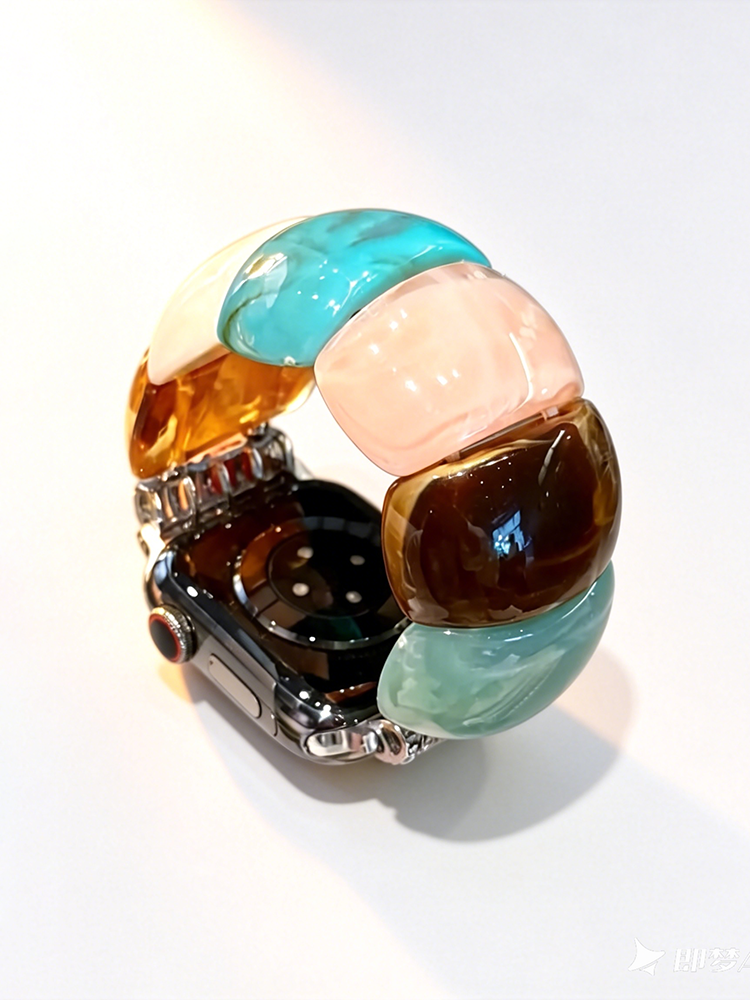 Tie-dye Effect Resin Beads Band for Apple Watch