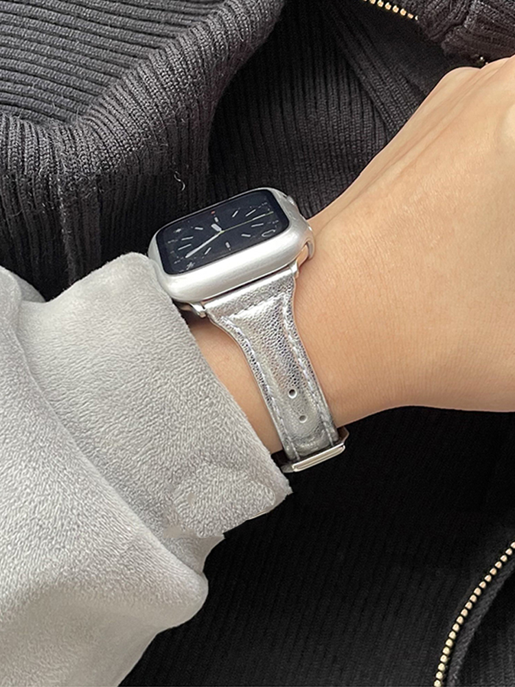 Slim Shiny Leather Band