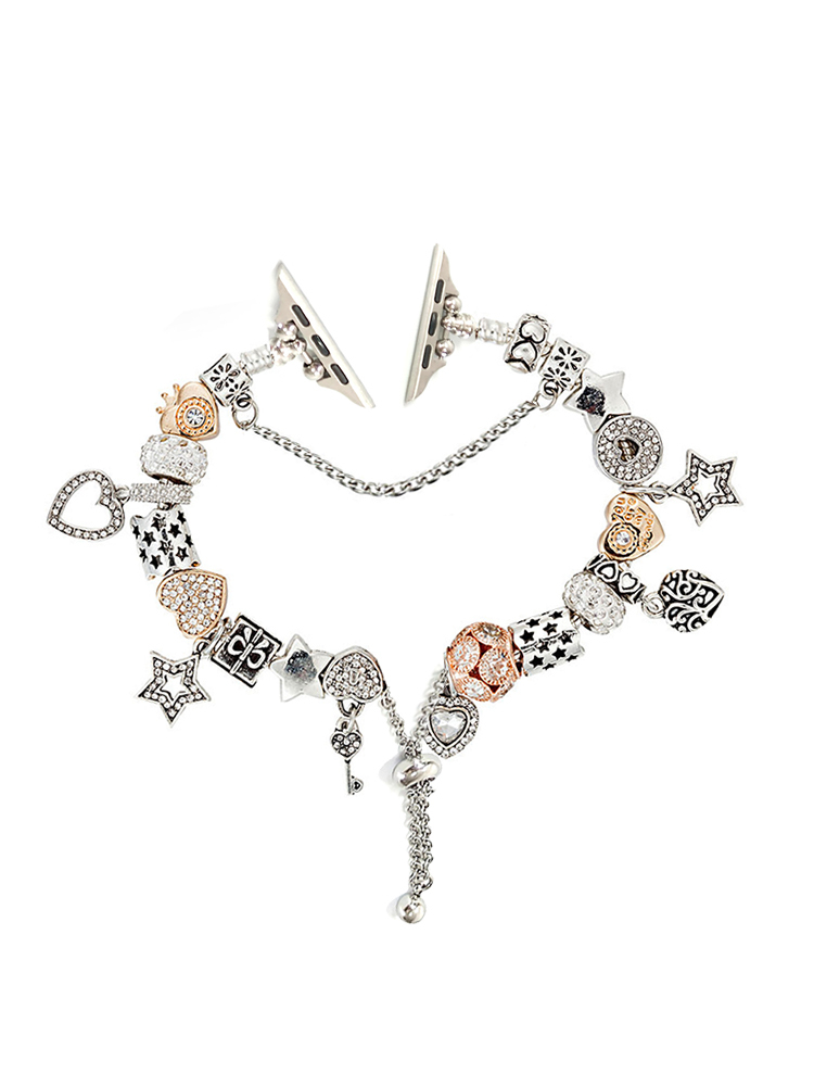 Star Gift Beaded Bracelet Stainless Steel Band